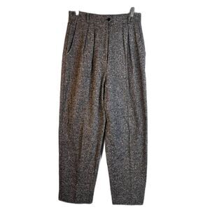 Melrose VTG Pleated Front Tweed Wool Blend Dress Pants Size MD Classic Retro
